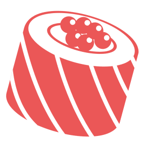 Pink decorative sushi